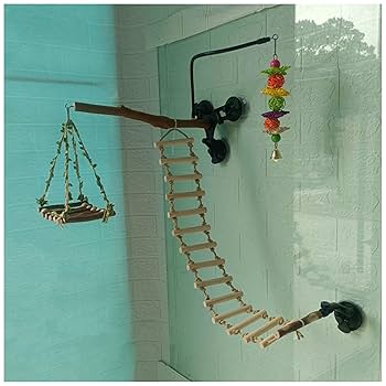 Amazon | 放し飼いオウムの自然木止まり木スーツインコ遊び場